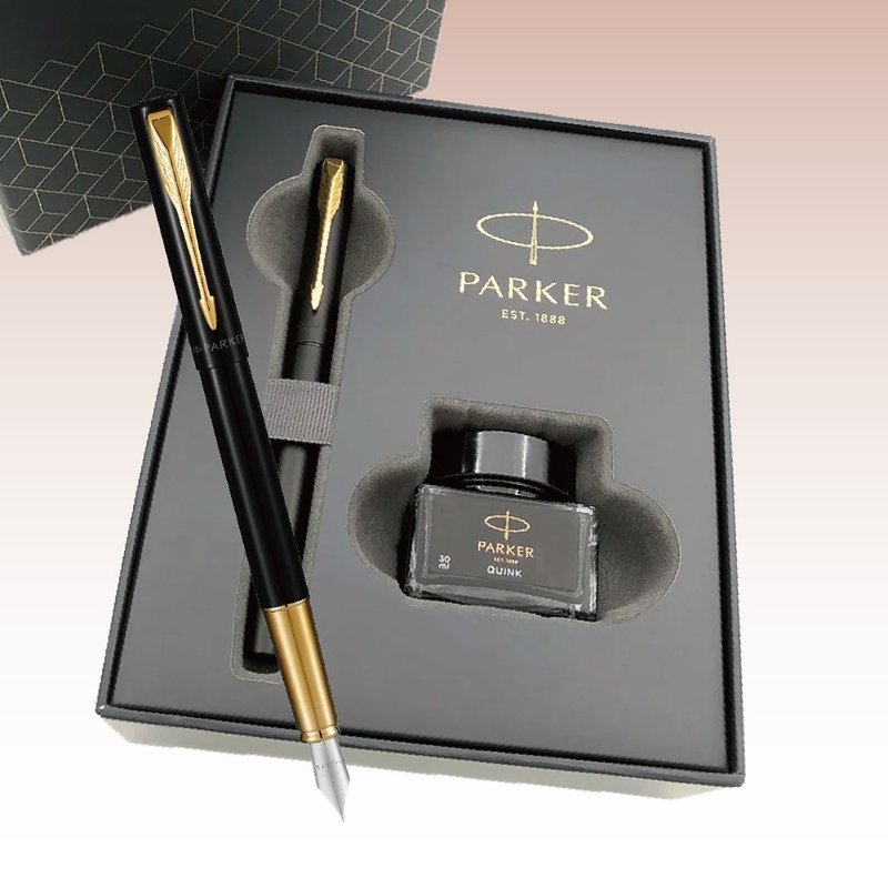 Parker 派克 威雅XL钢笔墨水礼盒组 黑,白限定版 免费刻字 - 钢笔 - 其他金属 黑色