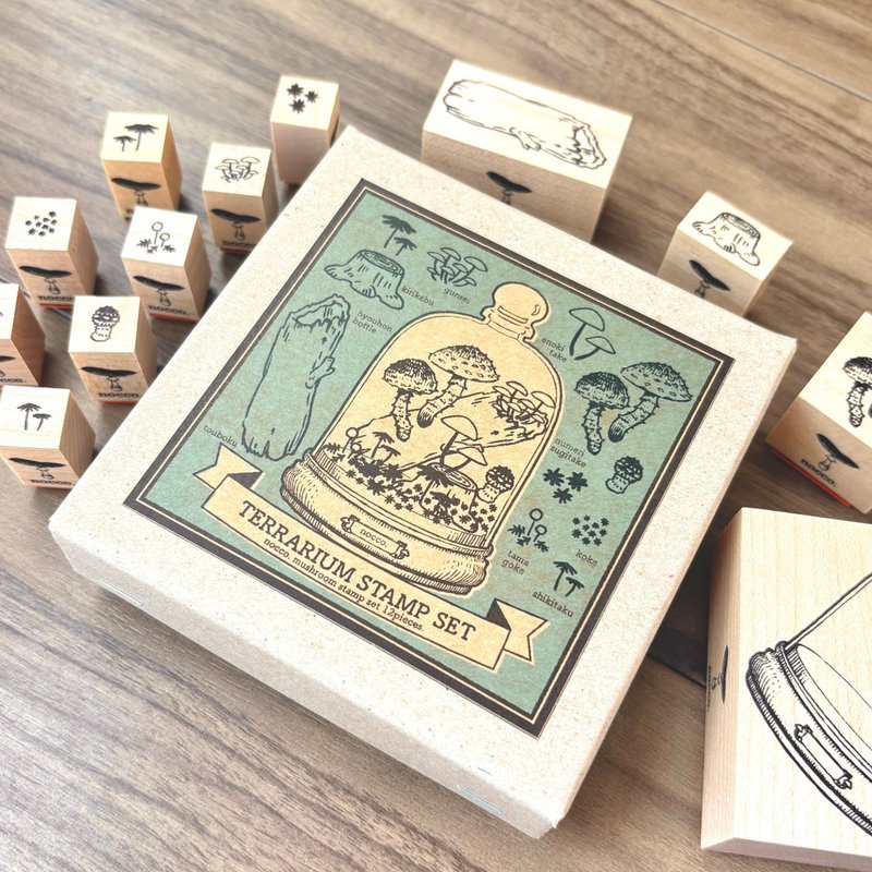 迷你生态瓶印章组 / stamp set / 印章, 插画印章, 文具, 文具, 文具, 纸品 - 印章/印台 - 橡胶 多色