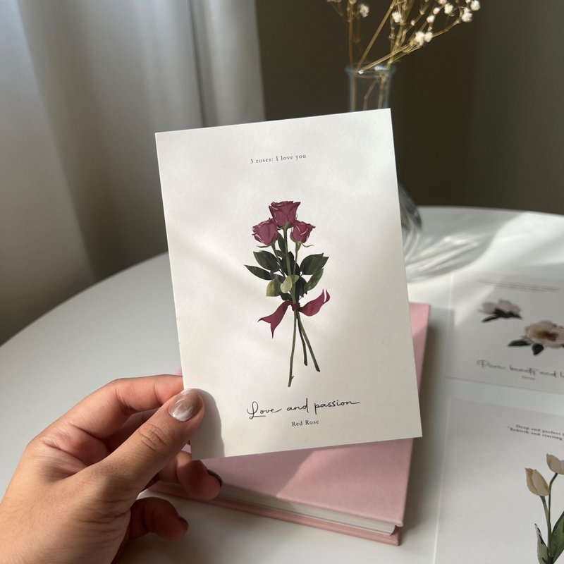 【Language  of  flowers花语系列-玫瑰】| 明信片 - 卡片/明信片 - 纸 多色