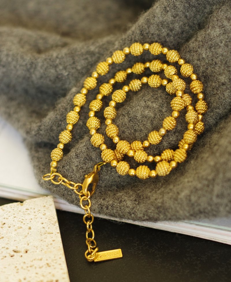 Vintage 古董 复古 金色珍珠Napier 小球项链 N94 - 项链 - 其他金属 金色