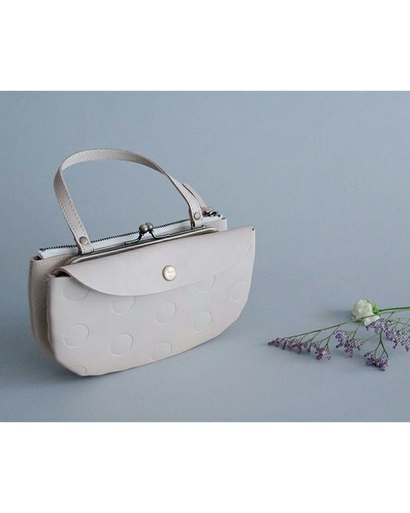 日本浅草 Kanmi 亲子口金手拿包Candy系列 - 零钱包 - 真皮 绿色