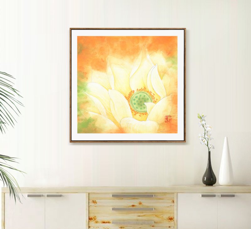 装饰画-荷花-中国风-客厅挂画 - 海报/装饰画/版画 - 纸 