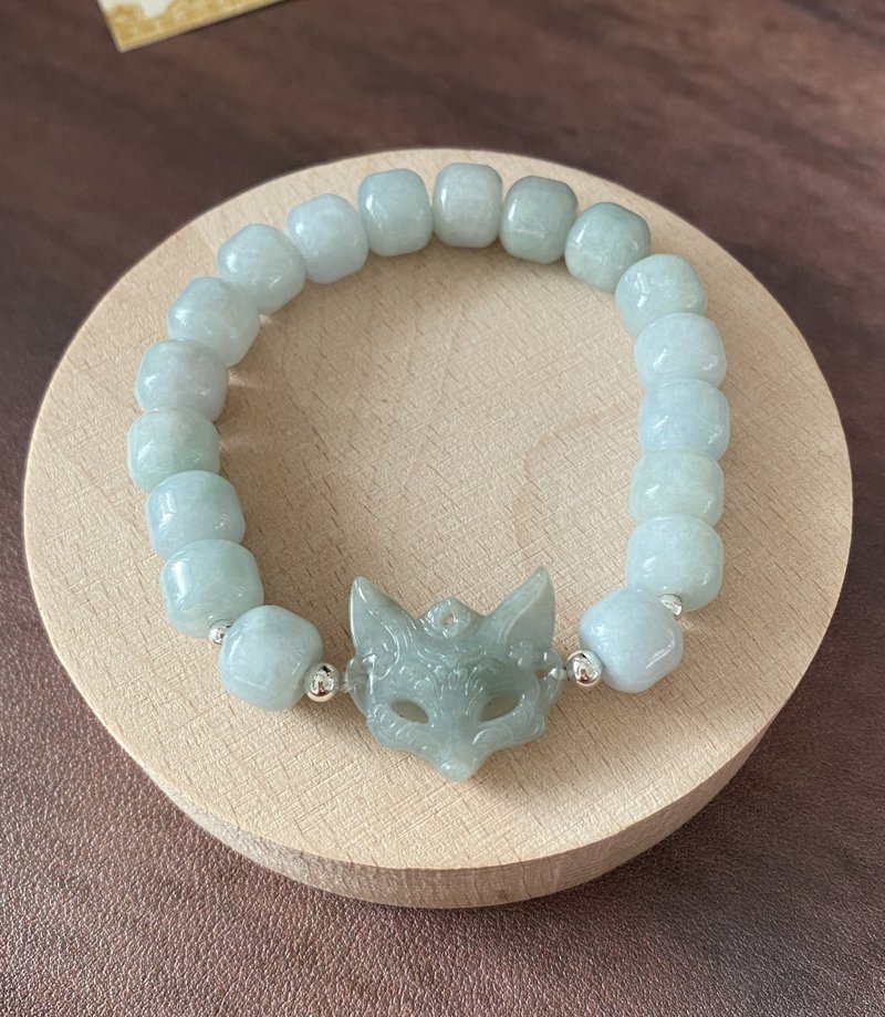 ʚ(圆的兔几)ɞ   串珠手环 ๑狐狸翡翠 - 手链/手环 - 玉石 绿色
