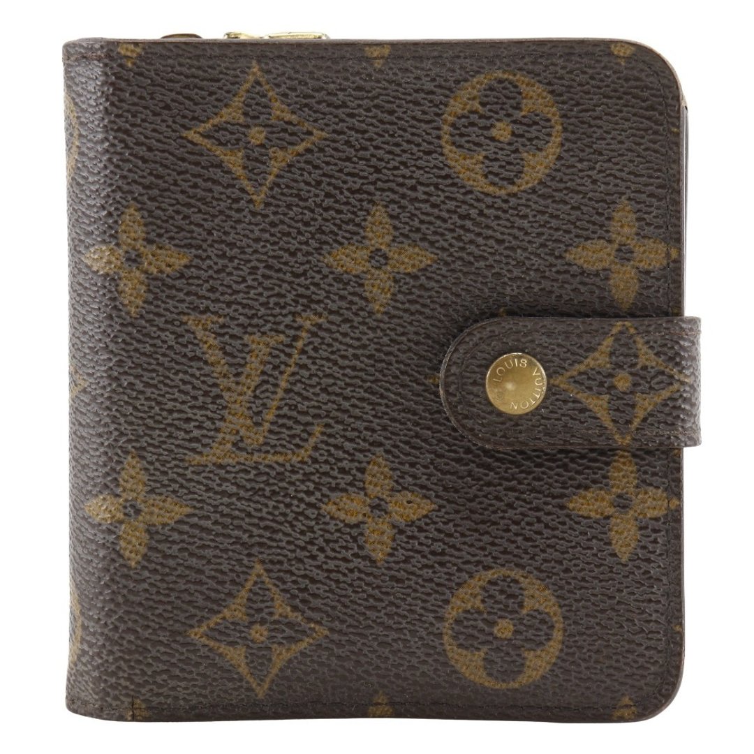 【日本直送】路易威登 LOUIS VUITTON Compact Zip 双折短夹 M61667 Monogram 帆布 男女皆宜【二手】 - 皮夹/钱包 - 人造皮革 咖啡色