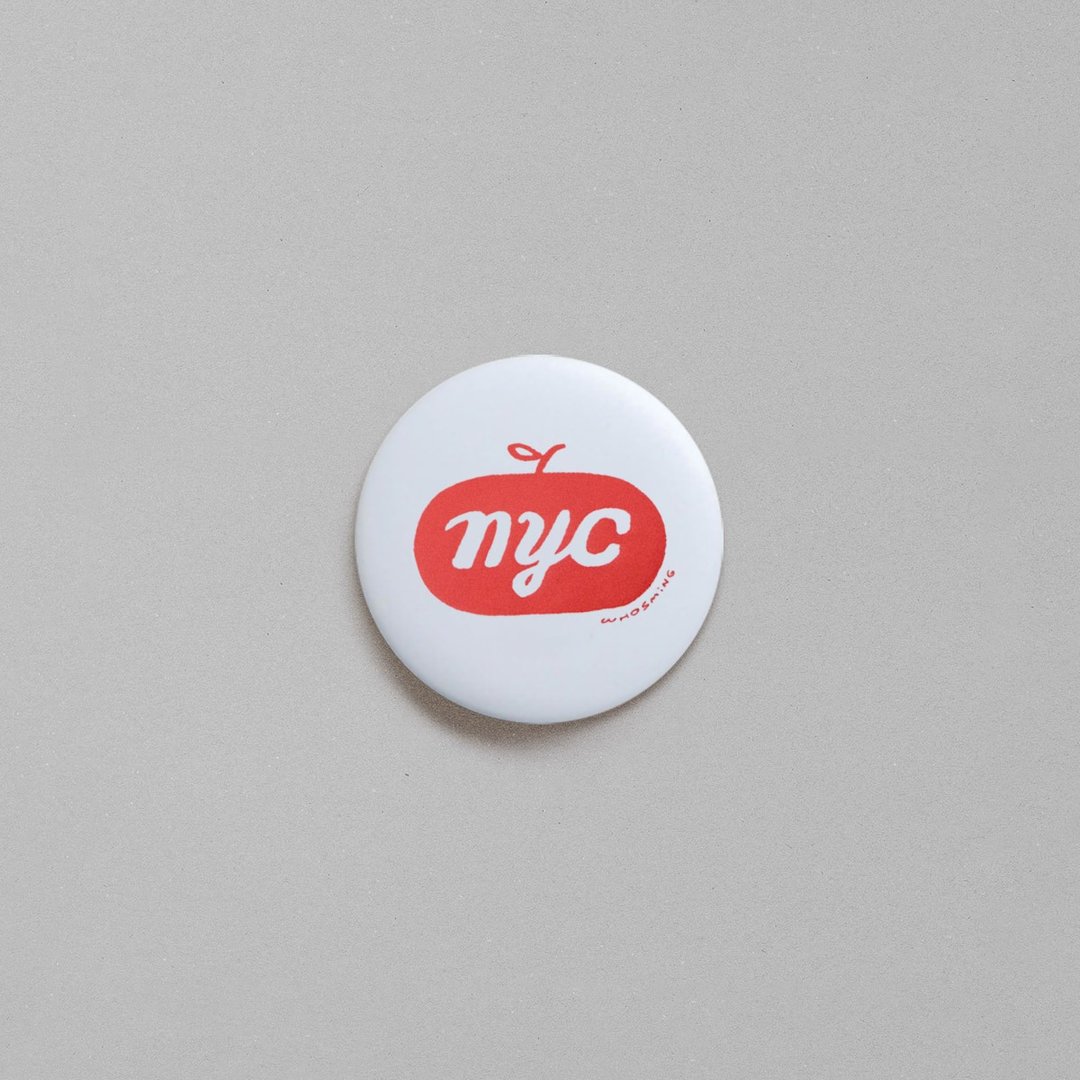 WHOSMiNG -【NYC】别针 Pin - 胸针 - 塑料 白色