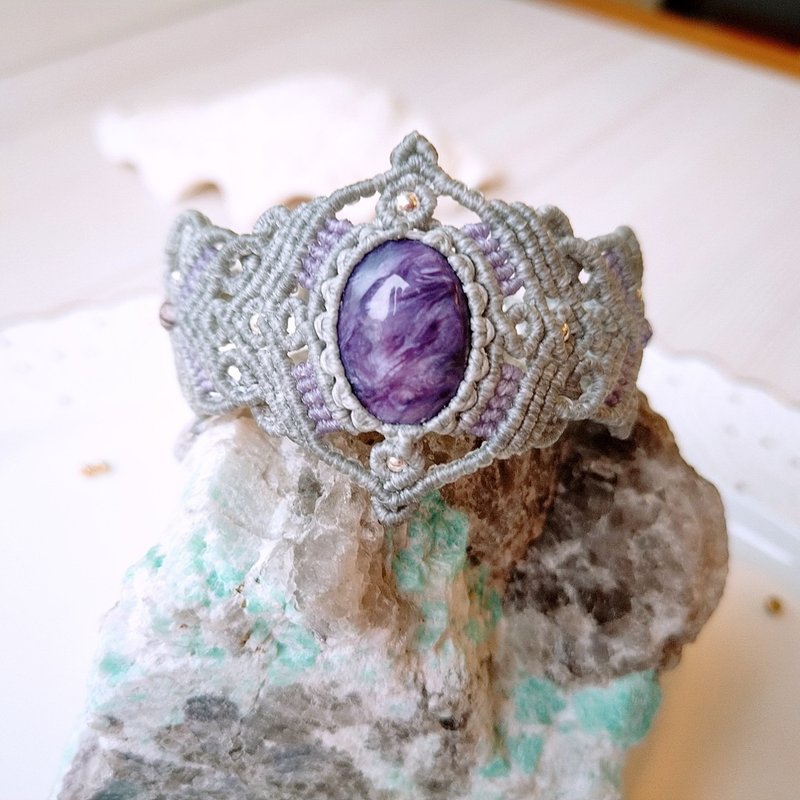 织途 - 紫龙晶编织手环 11C 33 - 手链/手环 - 宝石 紫色