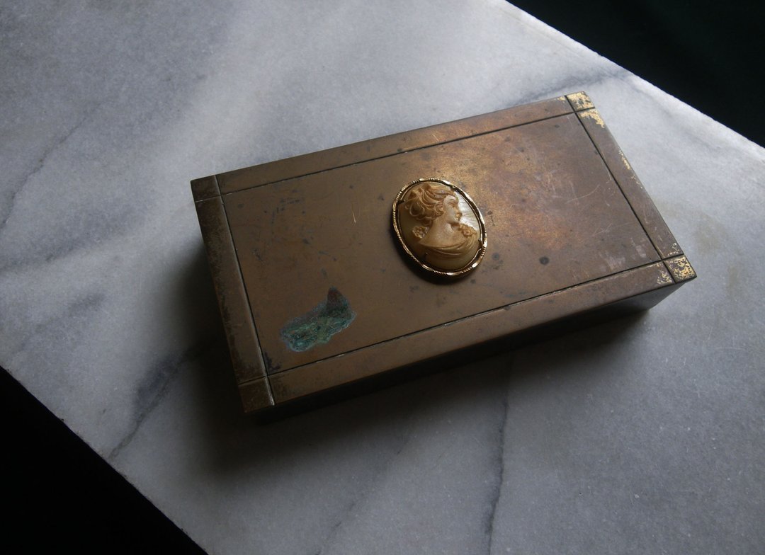 【老时光 OLD-TIME】早期日本厚重铜珠宝盒 - 收纳用品 - 其他材质 