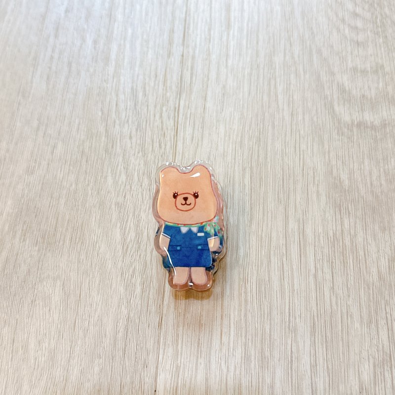 长荣航空空服员造型小熊 压克力磁铁夹 - 冰箱贴/磁贴 - 压克力 