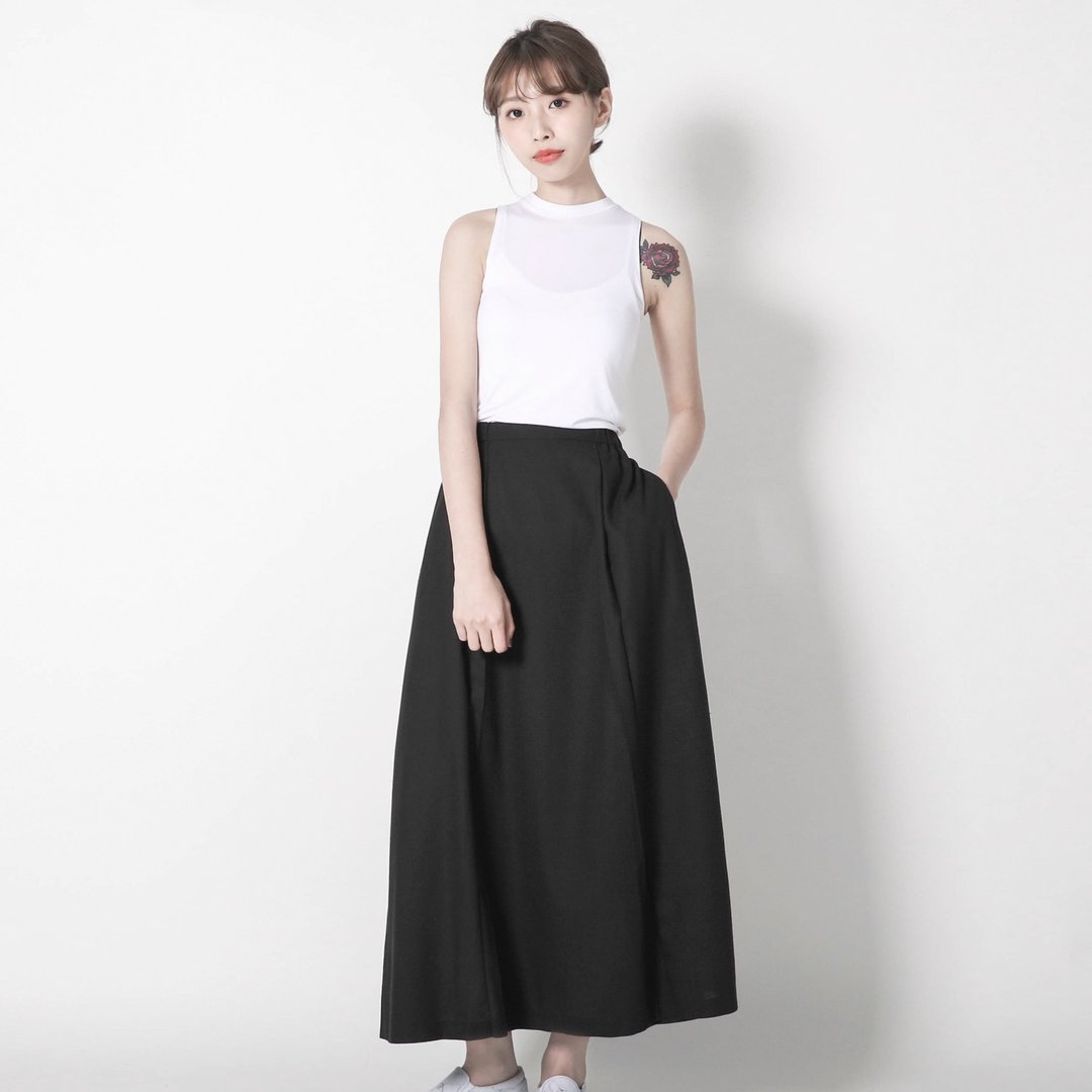SU:MI said Hacienda 田园棉麻长裙_7SF152_黑 - 裙子 - 棉 黑色