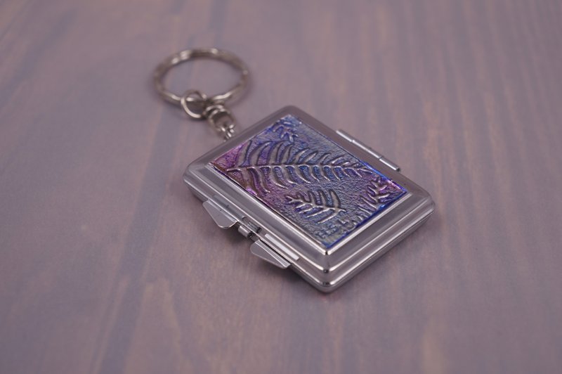 展  锡雕多用途长方型镜盒钥匙圈4 - 钥匙链/钥匙包 - 其他材质 银色