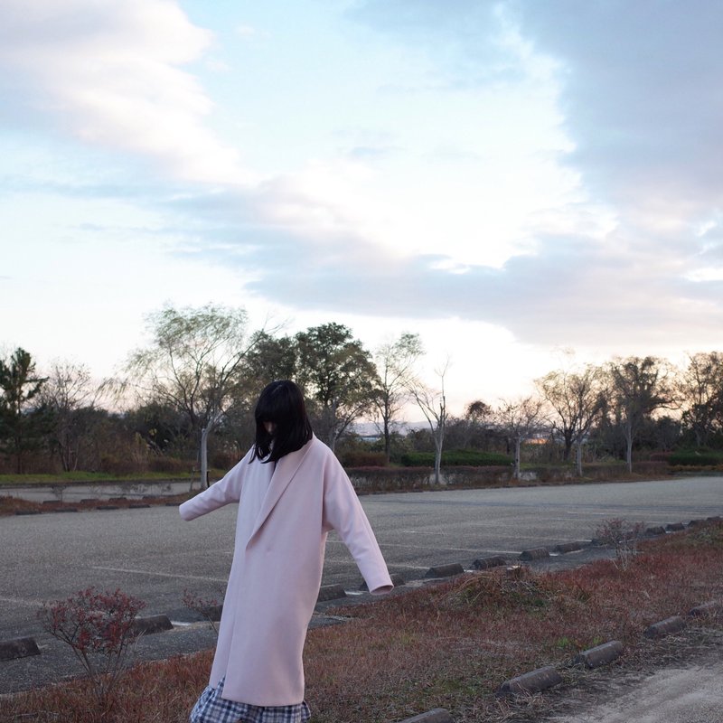 毛料手工大衣 嫩粉色 - 女装休闲/机能外套 - 聚酯纤维 粉红色