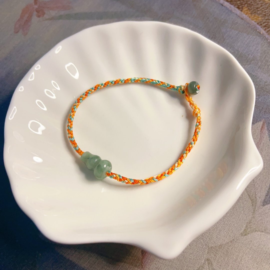 限定特价 天然A货翡翠葫芦路路通手链手绳 转运手绳 - 手链/手环 - 玉石 