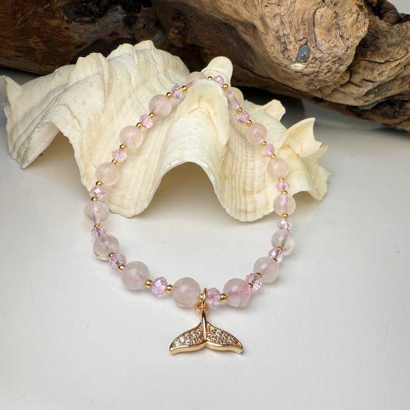 桃花运/贵人多-鱼尾粉晶手链 - 手链/手环 - 水晶 
