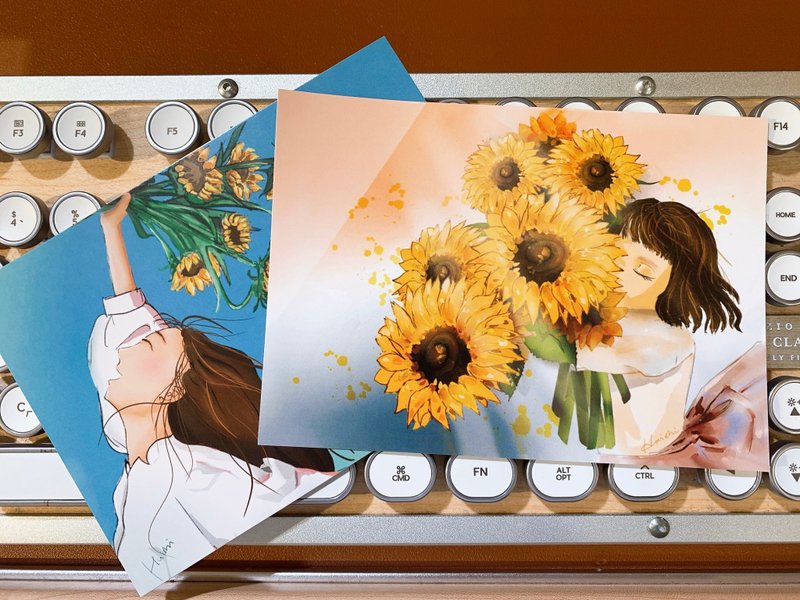 【两款合购5入】【手绘季节万用卡】 - 卡片/明信片 - 纸 