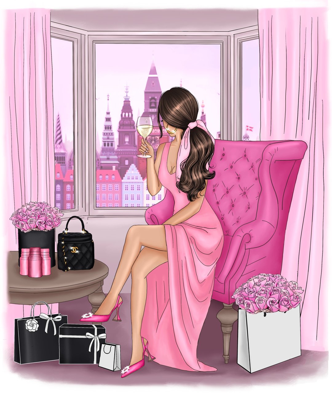 Custom portrait. complex background. gift. electronic file. digital - 电子手绘真人画像/绘画/插画 - 其他材质 