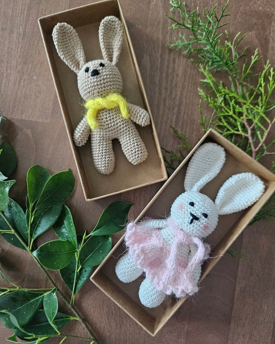Amigurumi 小兔子，可脱衣服的白色兔女郎 - 玩具/玩偶 - 棉 白色