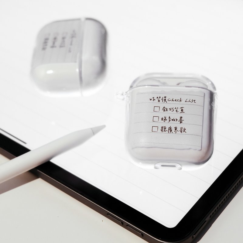 香港品牌 好青年习惯清单 透明 AirPods Case - 耳机收纳 - 塑料 