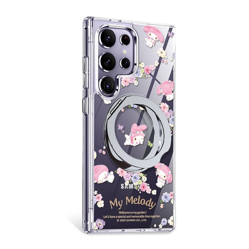 三丽鸥 S25/S24/A56/Flip7 军规360旋转磁吸立架壳-花季美乐蒂 - 手机壳/手机套 - 其他材质 多色