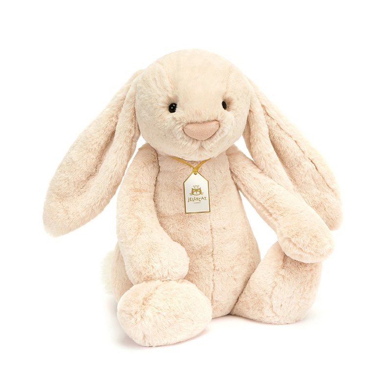 Bashful Luxe Bunny Willow 奢华致臻安抚兔 香槟玫瑰粉 51cm - 玩偶/公仔 - 聚酯纤维 金色