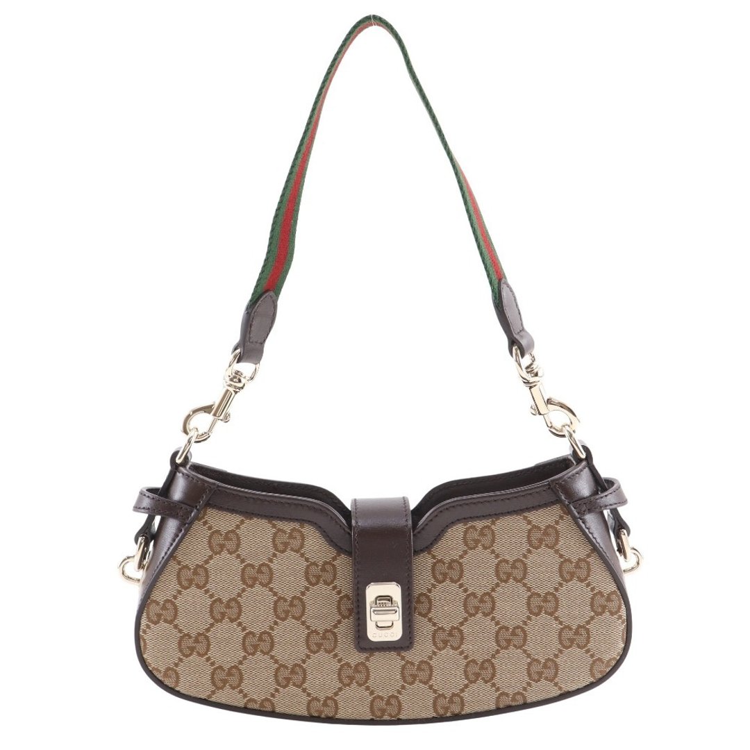 【日本直送】GUCCI 经典复刻 Moon Side 肩背包 786015 GG帆布 棕色 女仕【未使用品】 - 侧背包/斜挎包 - 其他人造纤维 咖啡色