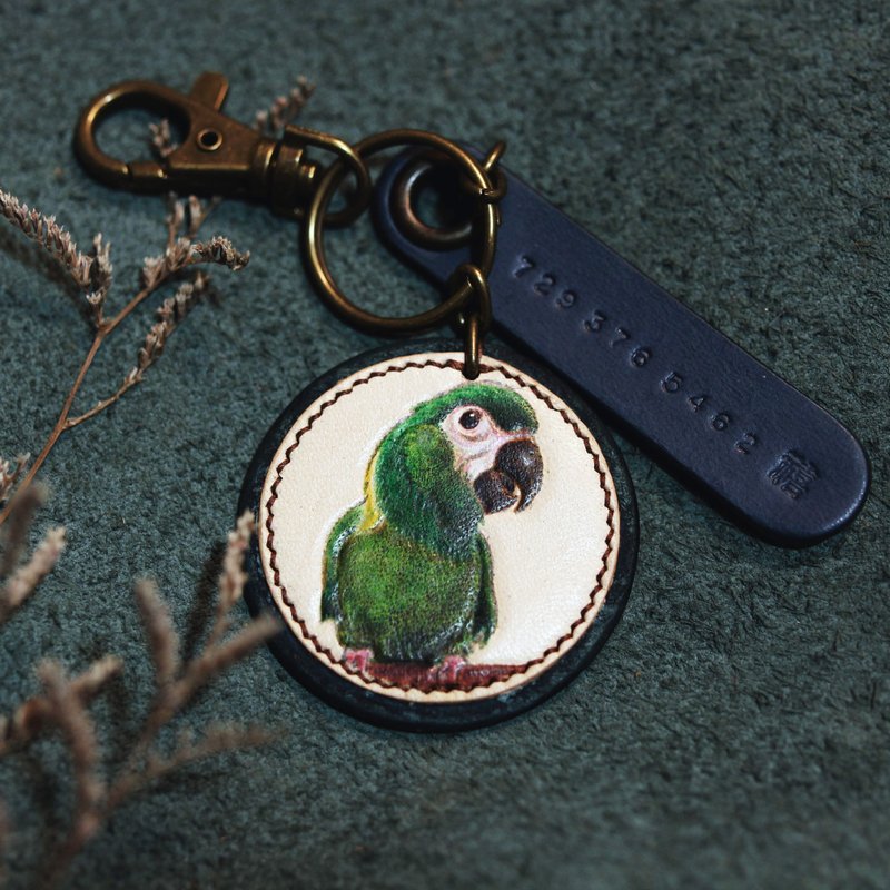 定制宠物区/晶片悠游卡钥匙圈/兔子/鼠/鹦鹉/鸟/龟/鱼/定制英文名 - 钥匙链/钥匙包 - 真皮 多色