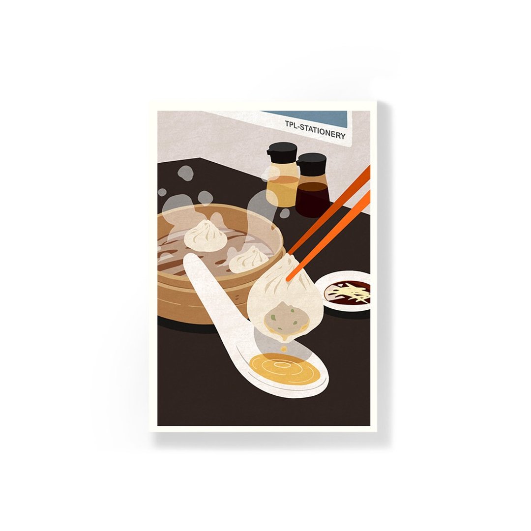 TPL_台湾小吃明信片_小笼包 - 卡片/明信片 - 纸 多色