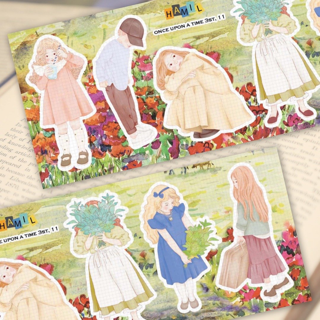 once upon a time 3 ver11 (hamil) 复古女孩仕女人物贴纸 - 贴纸 - 纸 多色