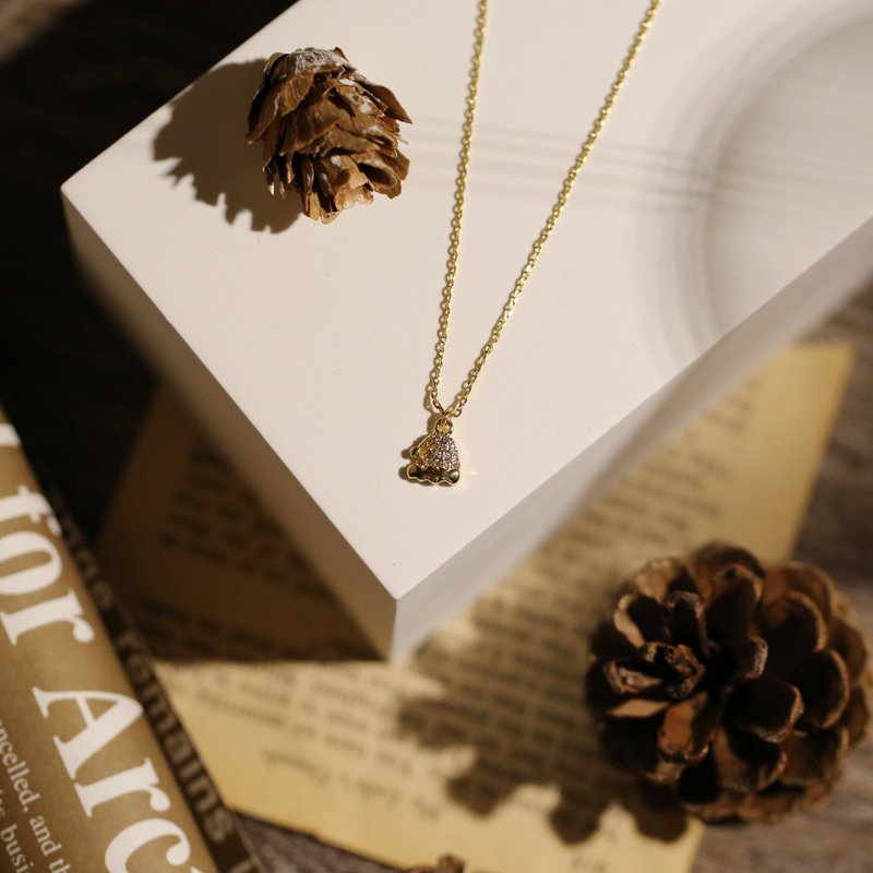 圣诞节企划-幸福圣诞帽项链【附赠礼盒包装】 - 项链 - 铜/黄铜 橘色