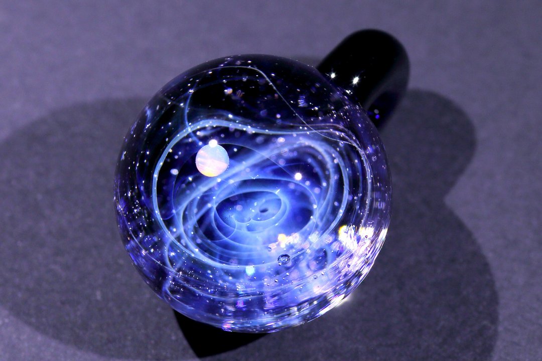 宇宙玻璃颈链吊坠25mm no.979 - 颈链 - 玻璃 蓝色