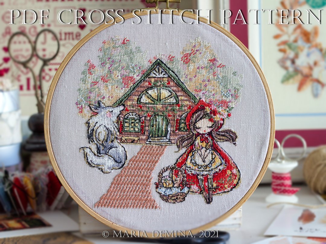 Little Red Riding Hood PDF cross stitch pattern - 手工艺教程/工具书 - 其他材质 