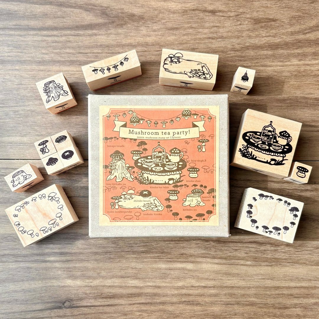 茶会印章组 / stamp set / 印章,插画邮票,文具,文具,文具,纸品 - 印章/印台 - 橡胶 多色