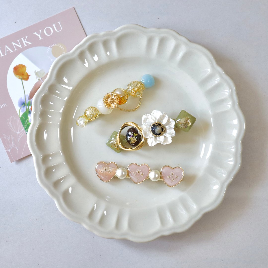 | 热烈开催 | 夏日庆典 干燥花树脂 发饰 手作体验| 含花材、甜点 - 金工/饰品 - 树脂 