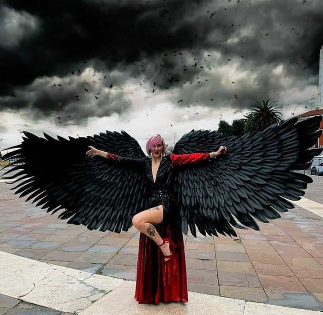 Angel wings, angel wings costume, black wings, black wings costume, black wings - 其他 - 防水材质 黑色