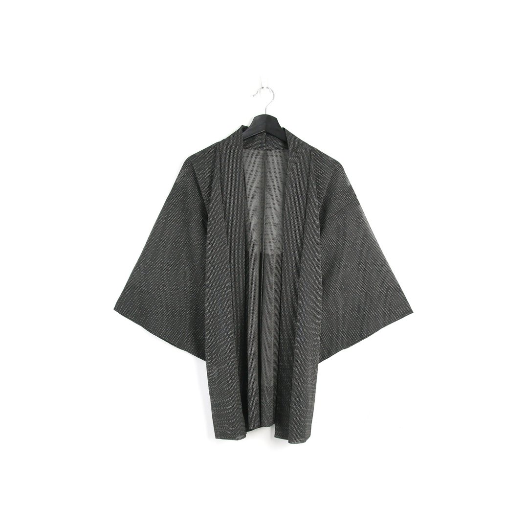 Back to Green-日本带回羽织透肤  深灰 /vintage kimono - 女装休闲/机能外套 - 棉 