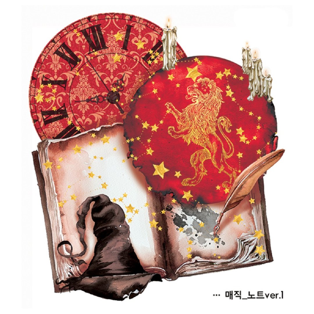 Magic Note 5款 (blackraccoon) 复古拼贴设计纸贴 - 贴纸 - 纸 多色
