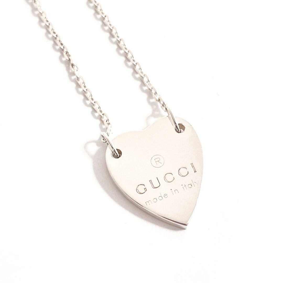 【日本直送 中古美品】GUCCI 古驰 项链 223512 J8400 8106 经典标志 爱心 925银 饰品 抛光处理 - 项链 - 纯银 银色