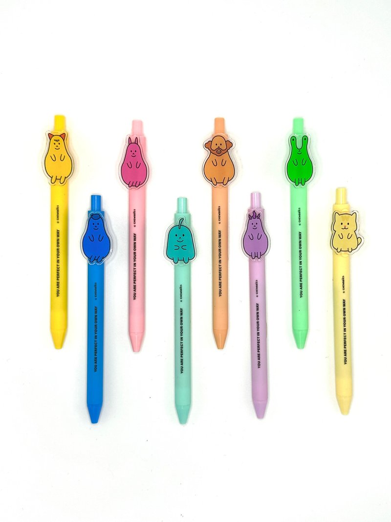 黑色原子笔 - 共八款 - 圆珠笔/中性笔 - 塑料 多色