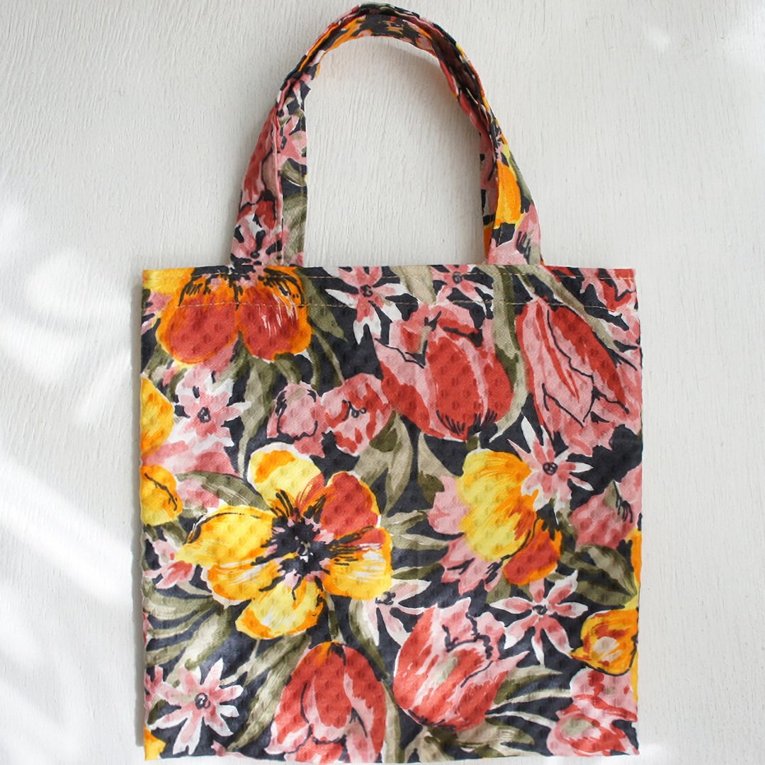 Ba-ba handmade mini shopping bag  No.RB42 - 手提包/手提袋 - 棉 红色
