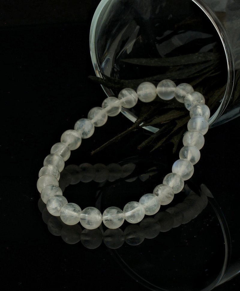 蓝月光石 7mm 手链 ( Blue Moon Stone 7mm Bracelet ) - 手链/手环 - 水晶 
