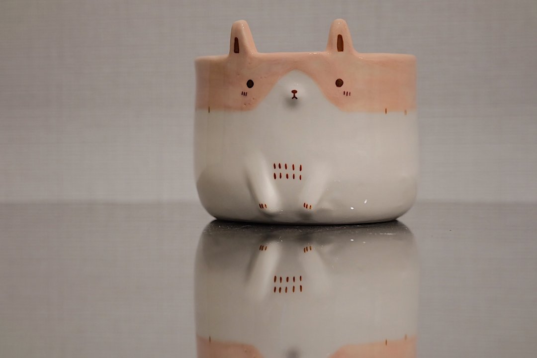 Rabbit planter - 植栽/盆栽 - 陶 粉红色