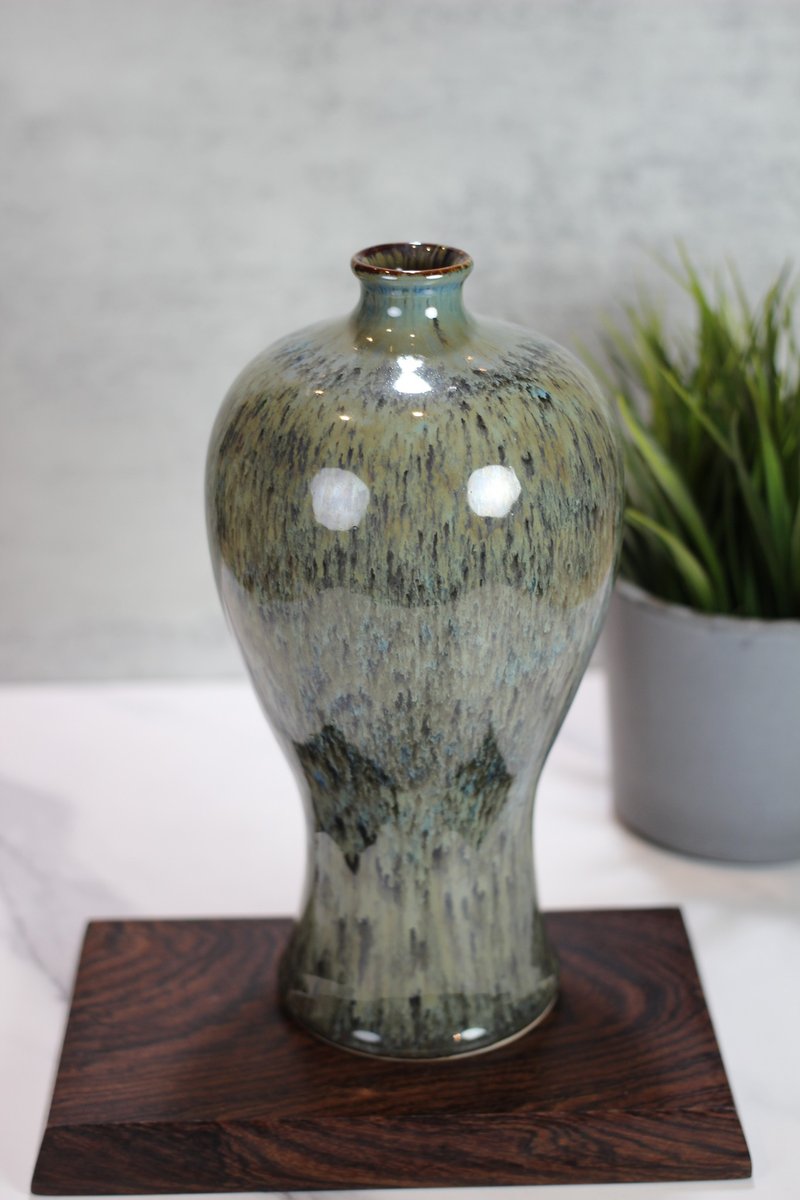 【沐春生活】天目釉 花瓶 窄口瓶 莺歌名家叶敏祥手作 - 花瓶/陶器 - 瓷 