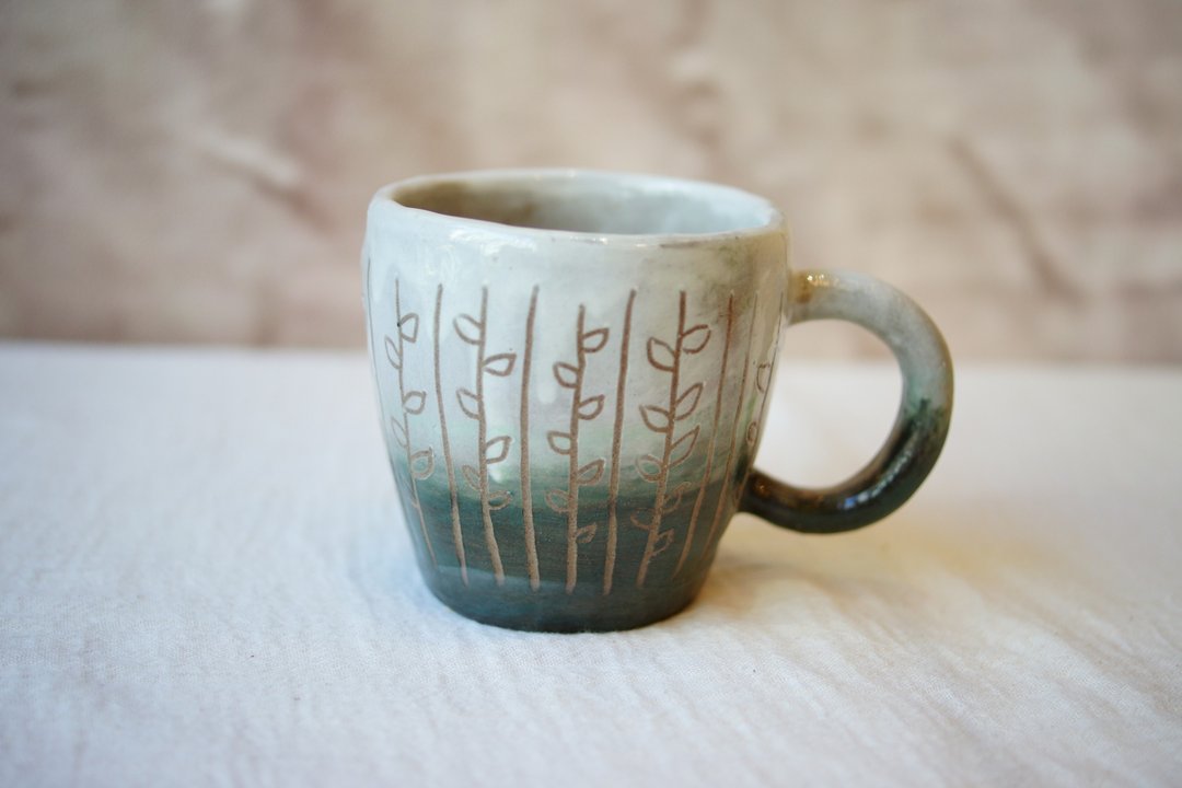 手捏陶杯 苗青 马克杯 200ml 咖啡杯 陶杯 茶杯 - 咖啡杯/马克杯 - 陶 咖啡色