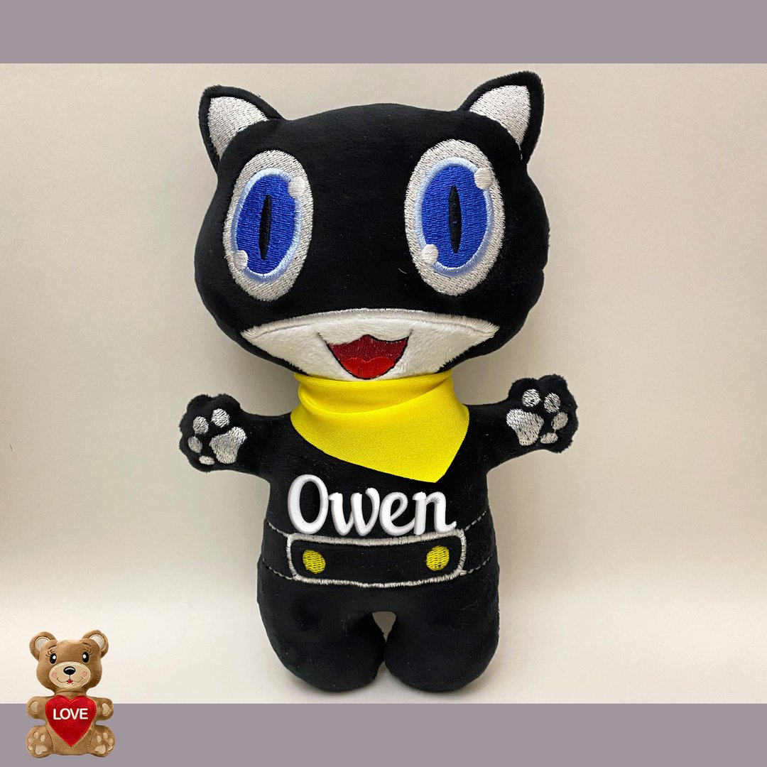 Cute Cat Persona Stuffed toy ,Super cute personalised soft plush toy - 玩偶/公仔 - 其他金属 黑色