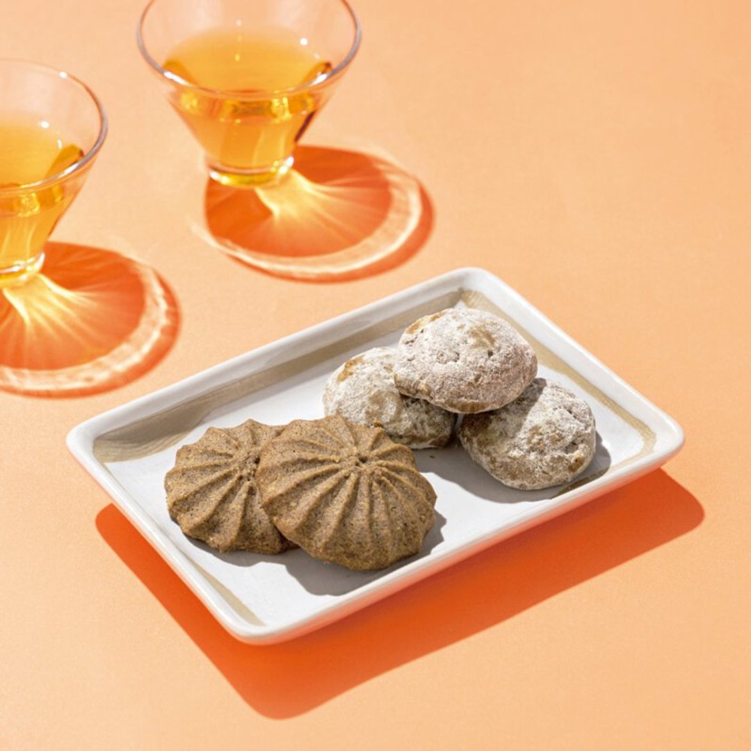 心茶 X 七见樱堂联名 | 浓茶系甜点 经典乌龙茶饼干 - 6入 / 12入 - 手工饼干 - 新鲜食材 多色