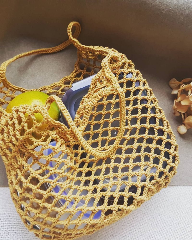 【生日礼物】【交换礼物】纯棉双提把编织袋/咖啡提袋/购物袋/环 - 手提包/手提袋 - 棉．麻 多色