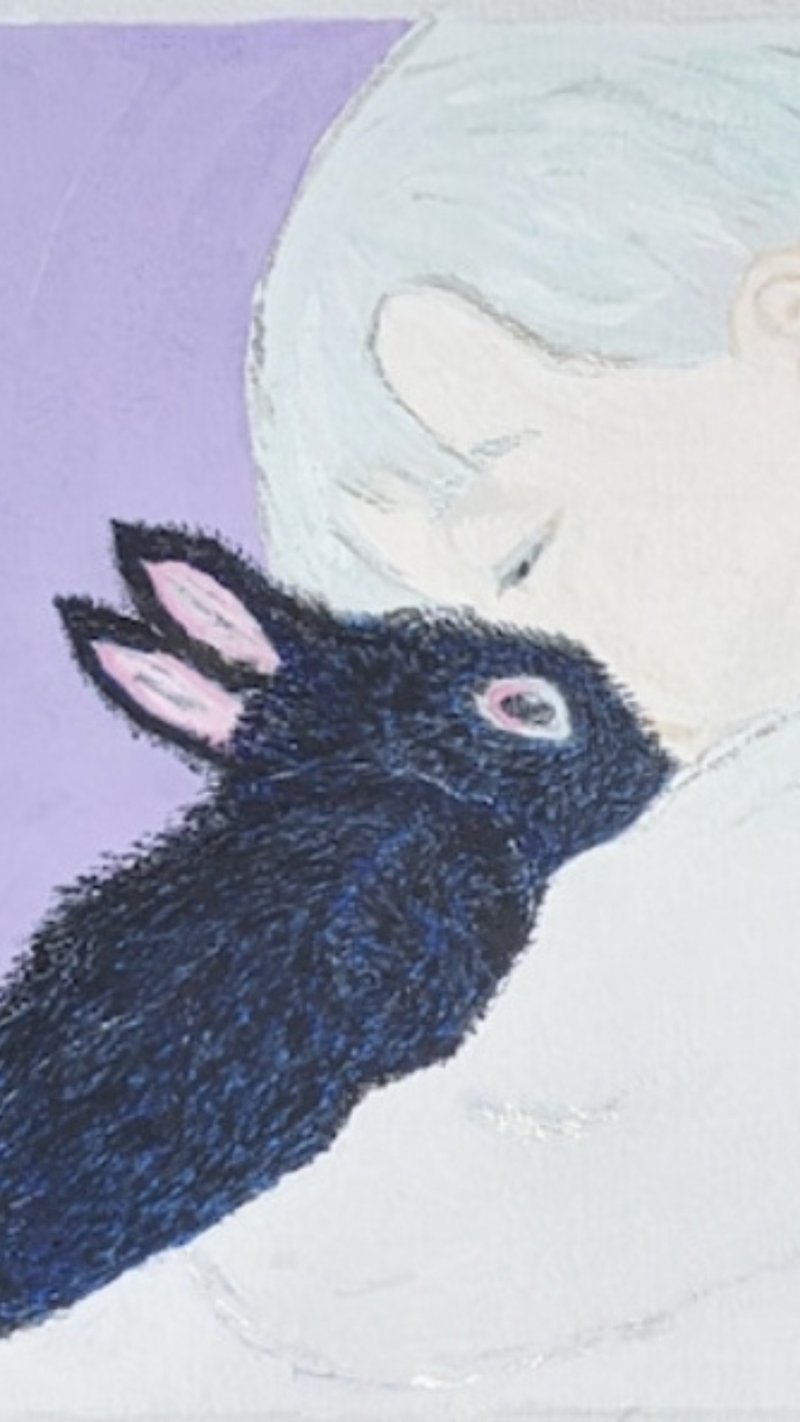 【抱抱系列兔】只要有你 - 海报/装饰画/版画 - 纸 紫色