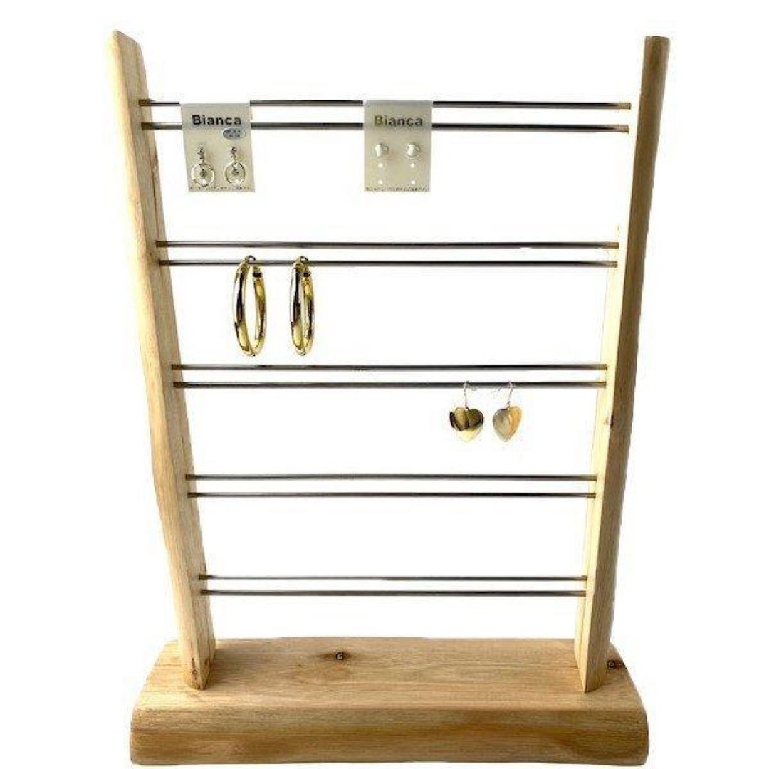 earring stand wooden - 收纳用品 - 木头 咖啡色