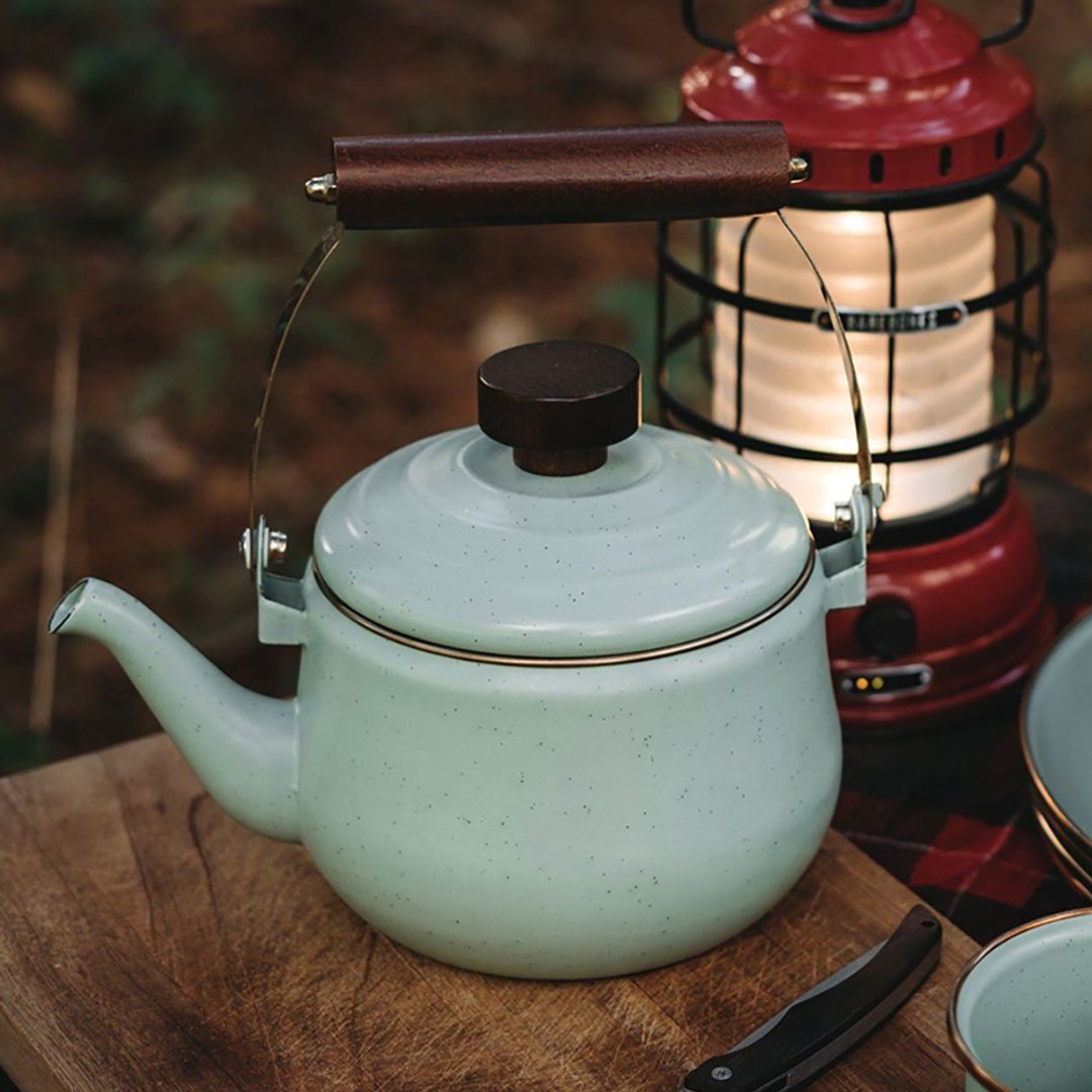 Barebones CKW-433 珐琅茶壶 Enamel Teapot / 薄荷绿 - 露营用品 - 其他金属 绿色