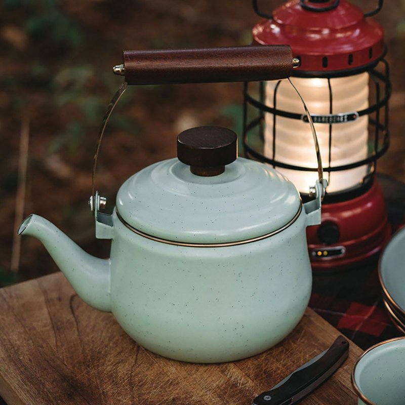 Barebones CKW-433 珐琅茶壶 Enamel Teapot / 薄荷绿 - 露营用品 - 其他金属 绿色