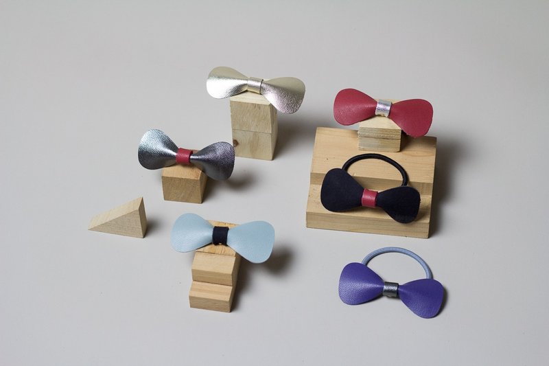 hsiu-手工皮革蝴蝶结发饰-多色可选 - 发饰 - 真皮 多色